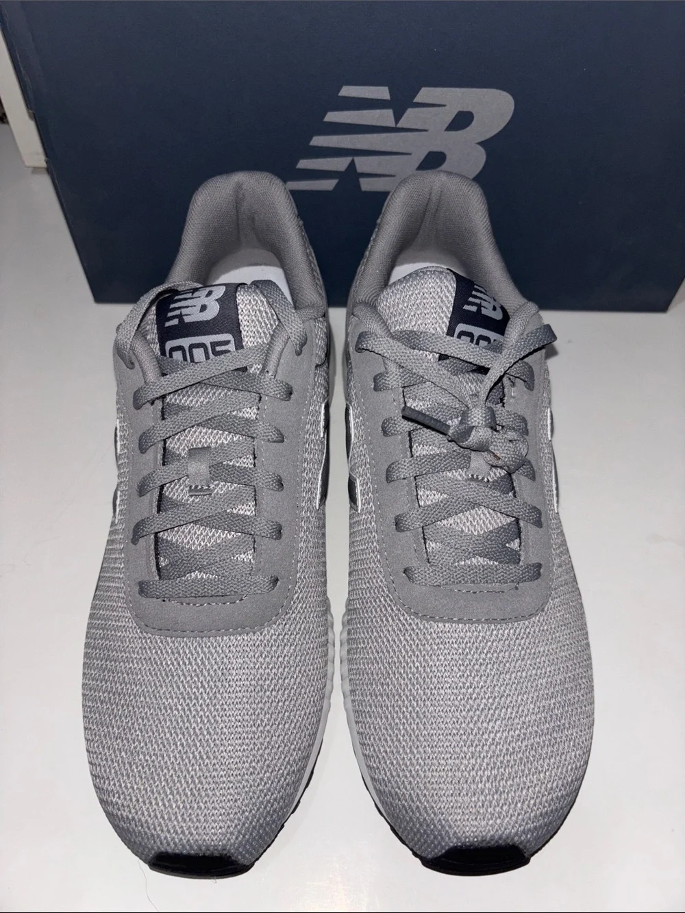 New Balance Light Gray Mesh Running Shoes